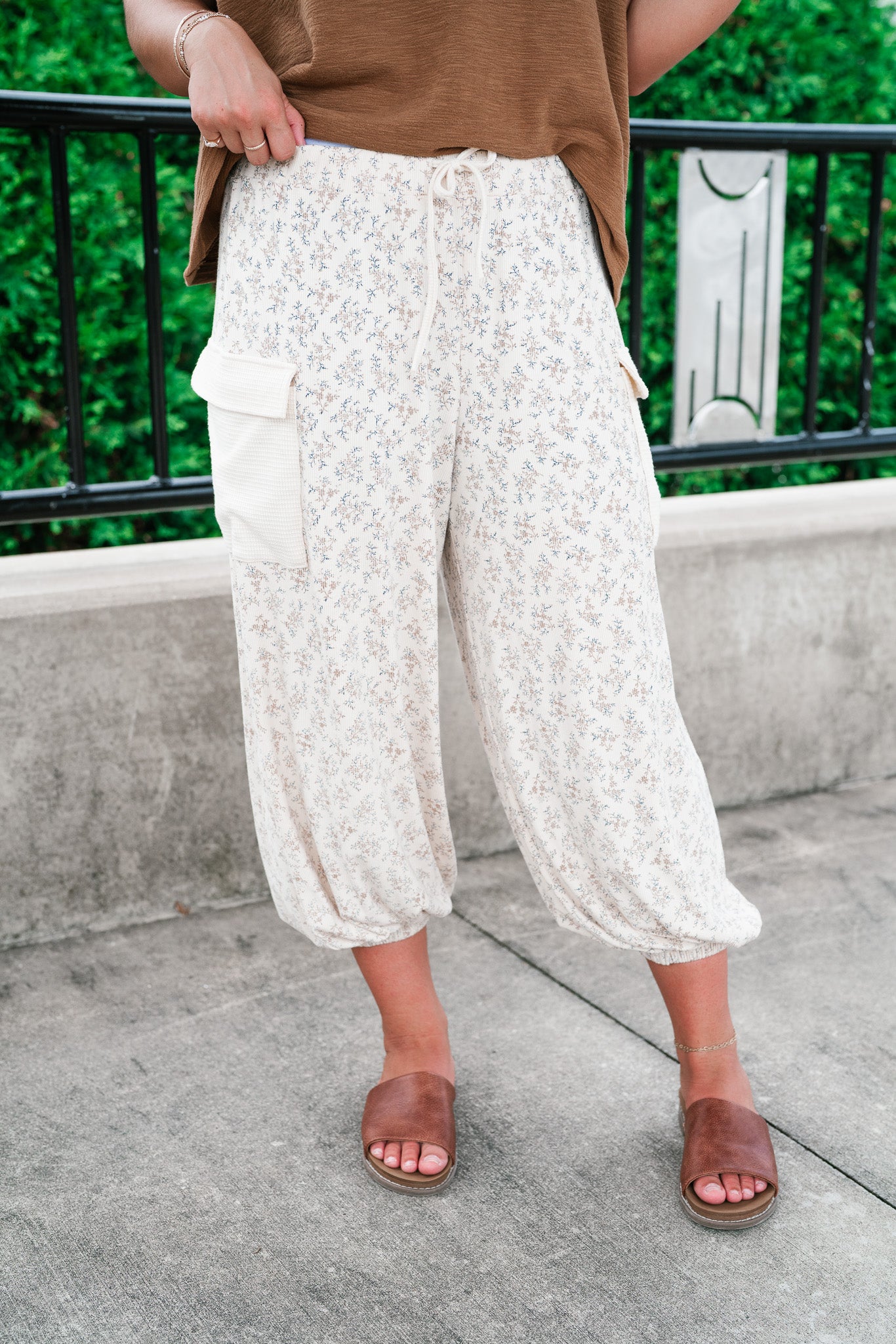 Summers End Dainty Floral Balloon Pant