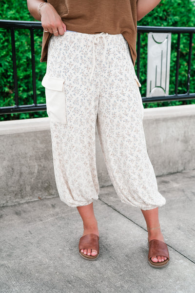 Summers End Dainty Floral Balloon Pant