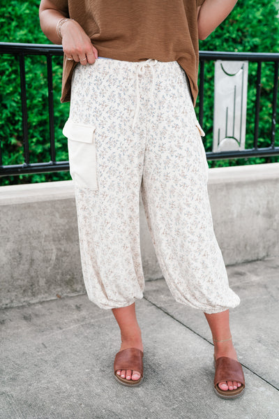 Summers End Dainty Floral Balloon Pant