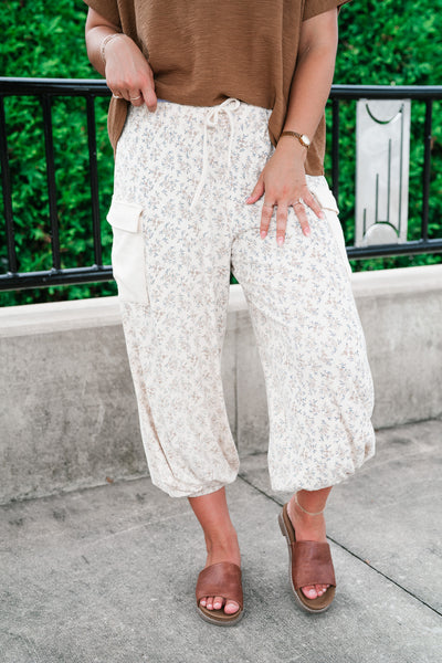 Summers End Dainty Floral Balloon Pant