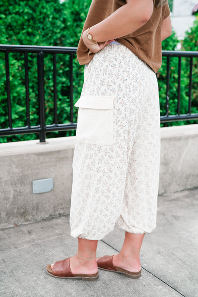 Summers End Dainty Floral Balloon Pant
