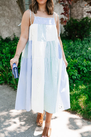 Promise Patchwork Midi Dress