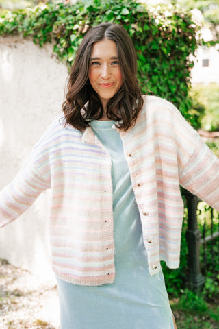 Bright Side Knit Cardigan - Soft Pink
