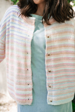 Bright Side Knit Cardigan - Soft Pink
