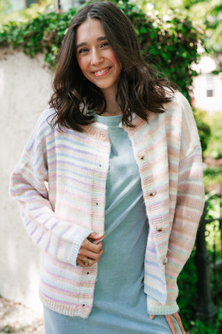 Bright Side Knit Cardigan - Soft Pink