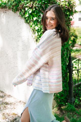 Bright Side Knit Cardigan - Soft Pink