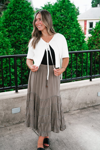 Sweet Memory Ribbed Knit Tie Top