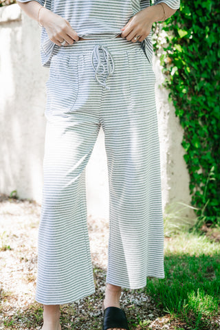 Boardwalk Days Striped Set - Grey