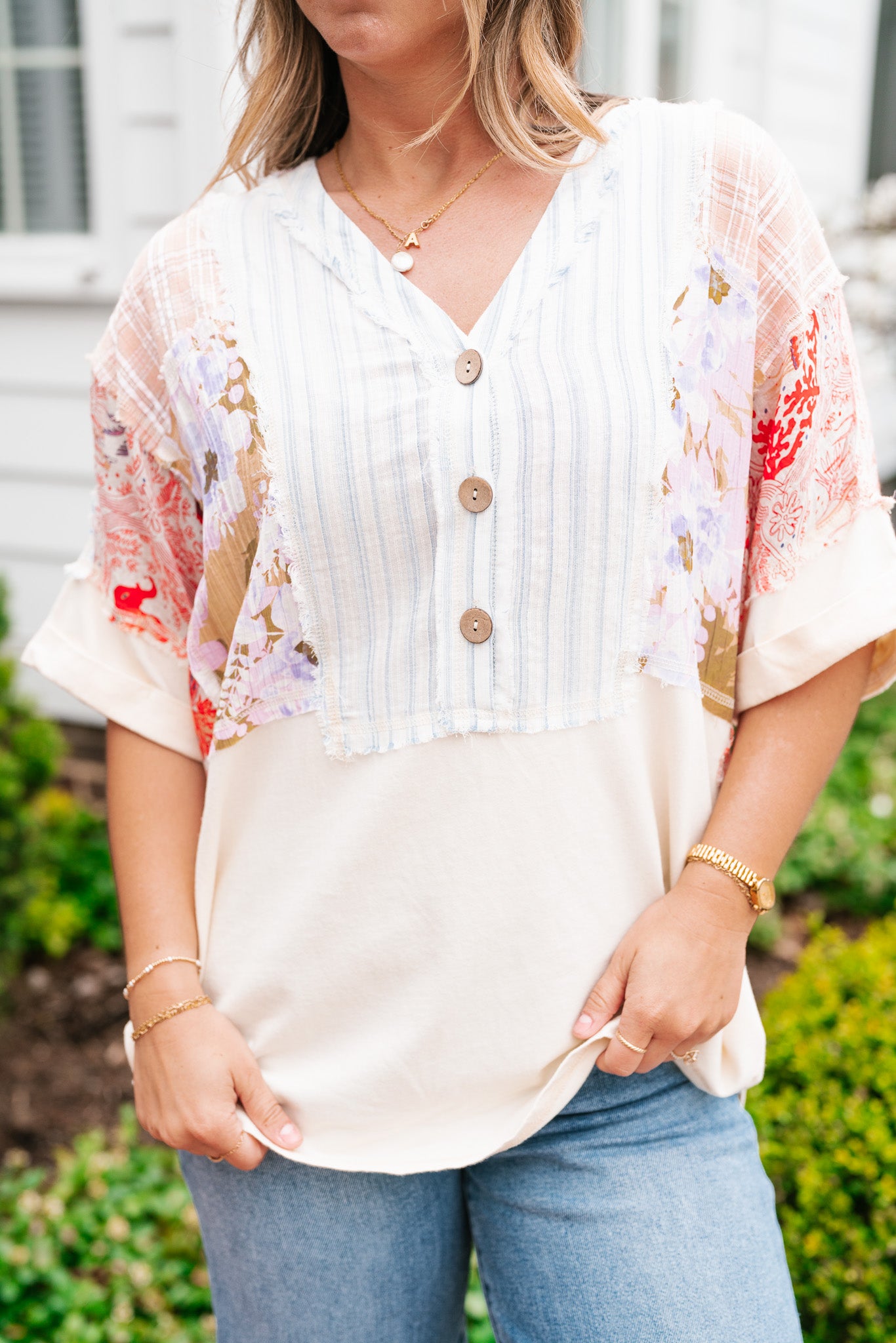 Blooming Brilliance Patchwork Top