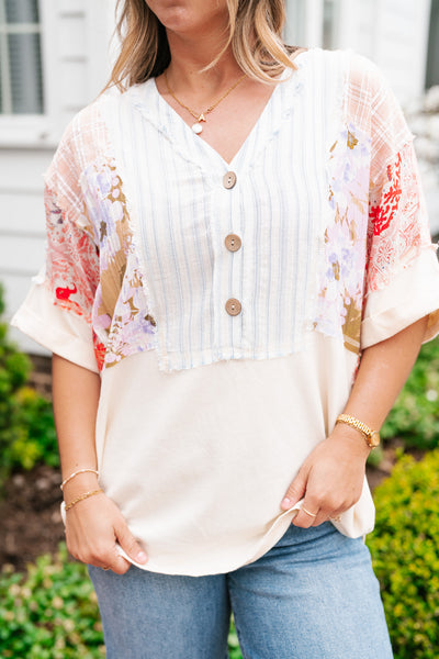 Blooming Brilliance Patchwork Top