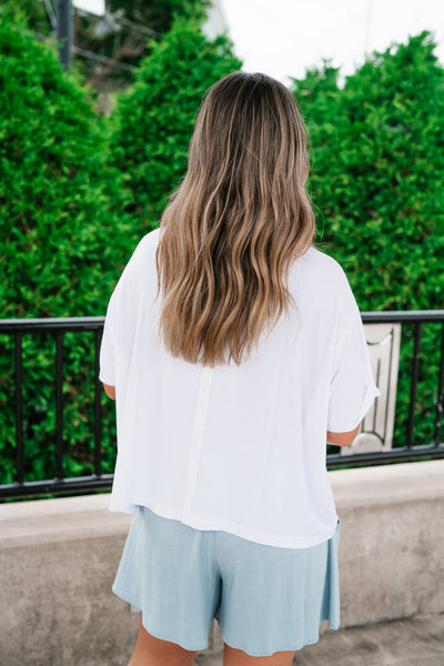 Simple Matter Pocket Front Tee - White