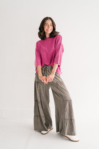 Relaxed Rhythm Knit Top - Light Plum