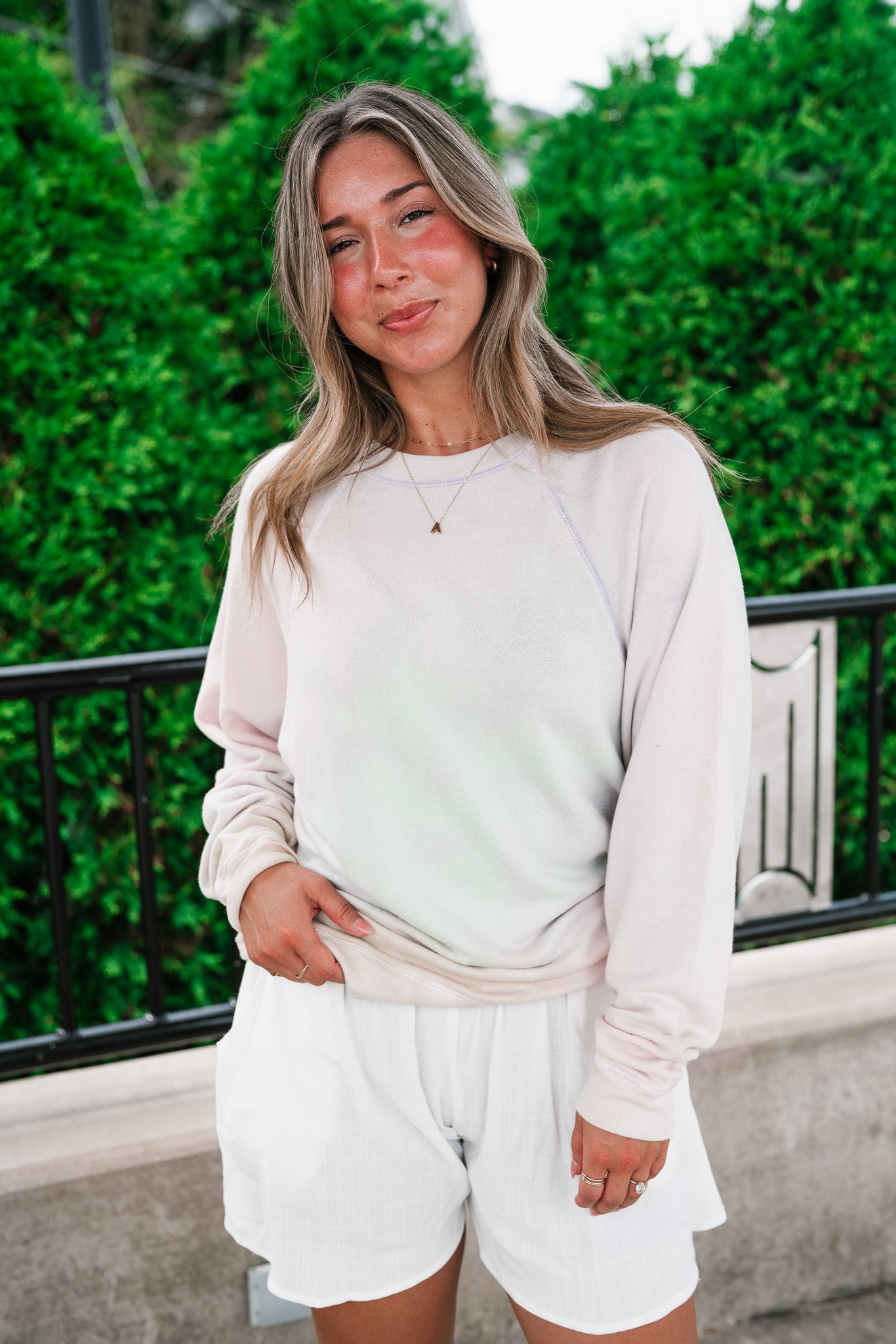 Softly Faded Long Sleeve Top