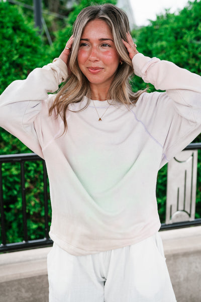 Softly Faded Long Sleeve Top