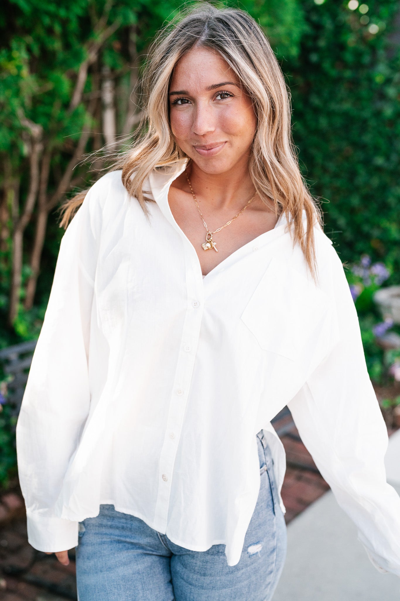 Easy Essential Button Down Top