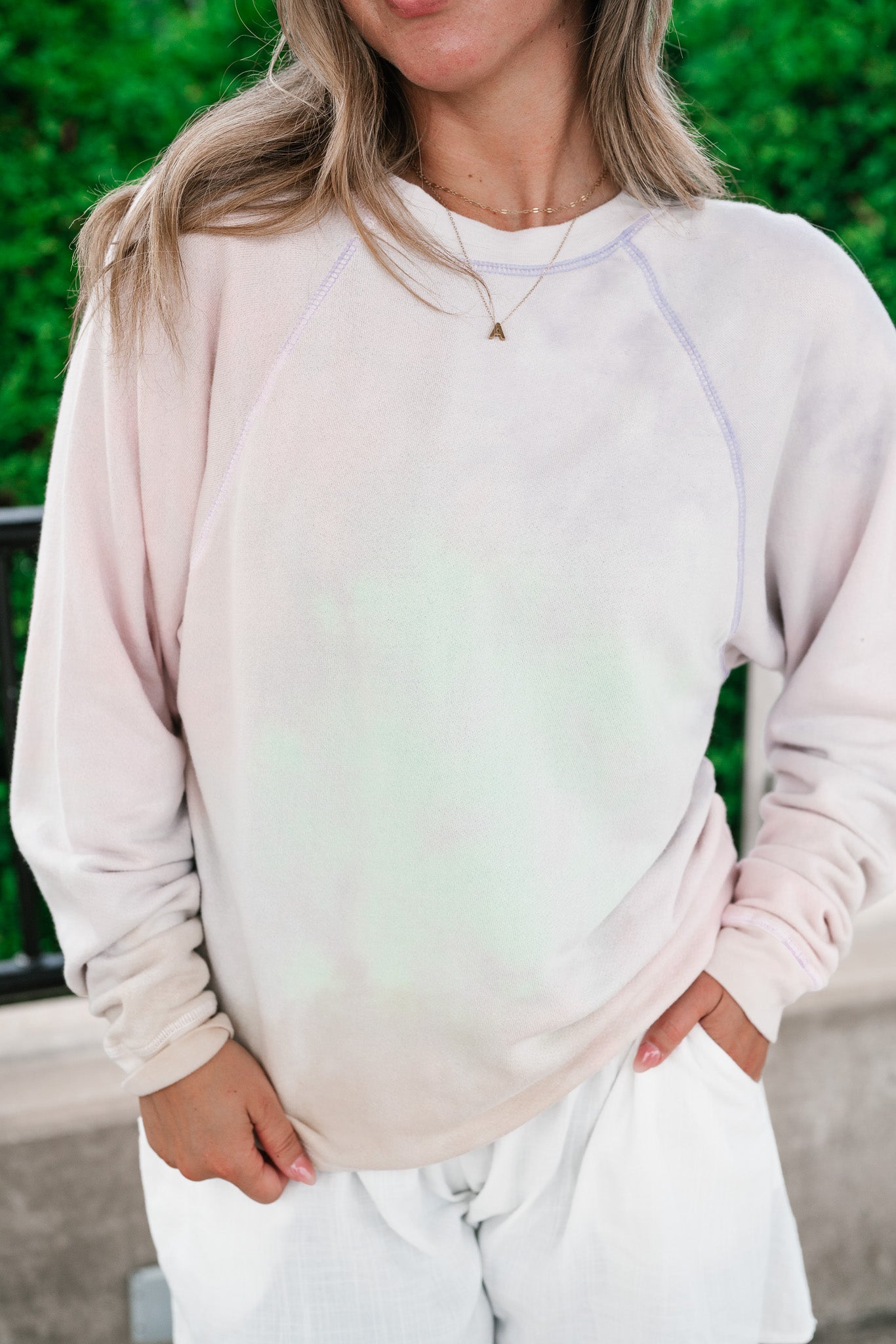 Softly Faded Long Sleeve Top