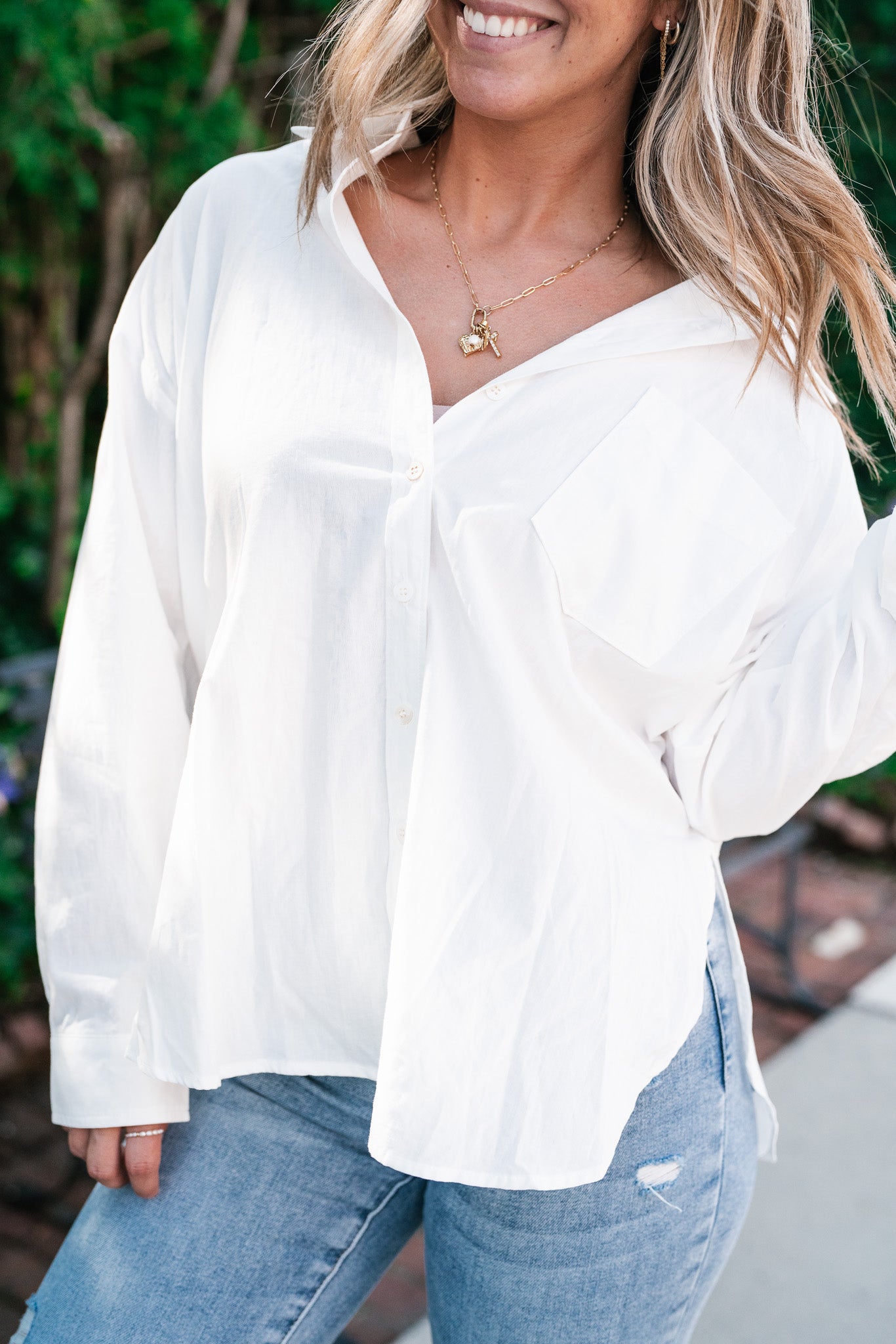 Easy Essential Button Down Top