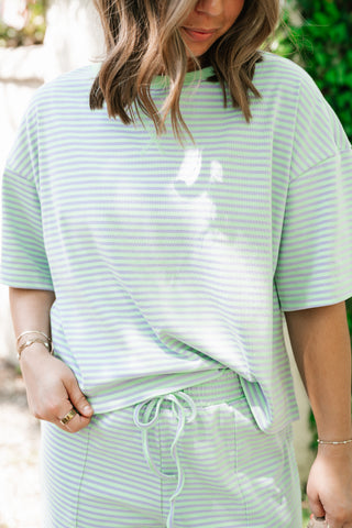 Boardwalk Days Striped Set - Mint