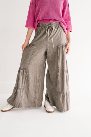 Elevated Ruffle Tiered Wide Leg Pants