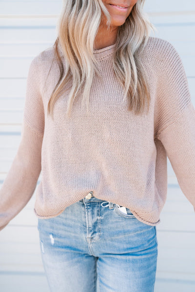 Fall Bliss Era Knit Sweater - Mocha
