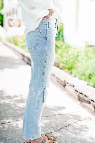 Risen Sophie High Rise Distressed Jeans