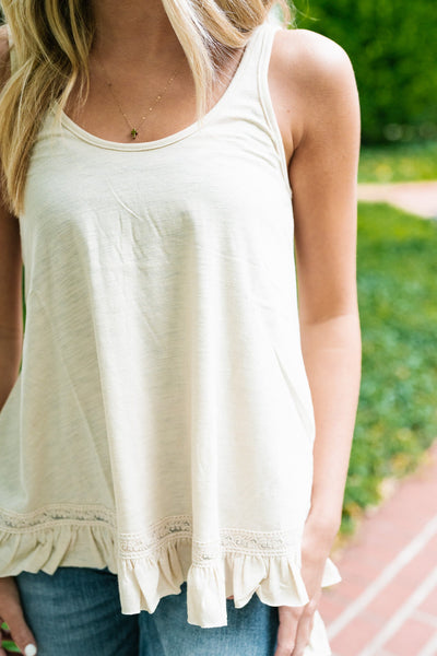 Sunlit Sands Ruffle Tank