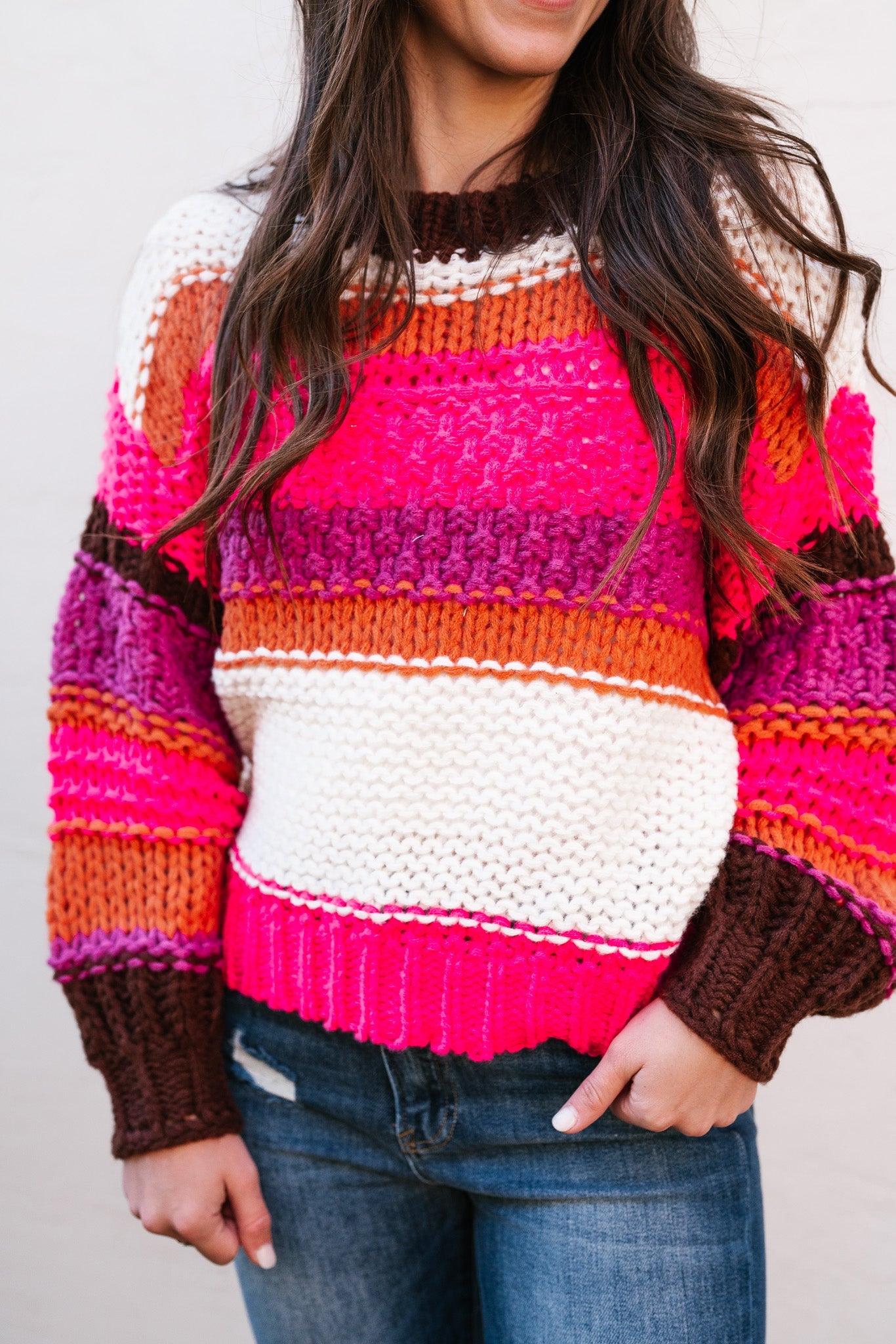 Hope In Mind Striped Knit Sweater
