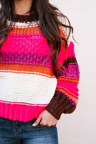 Hope In Mind Striped Knit Sweater