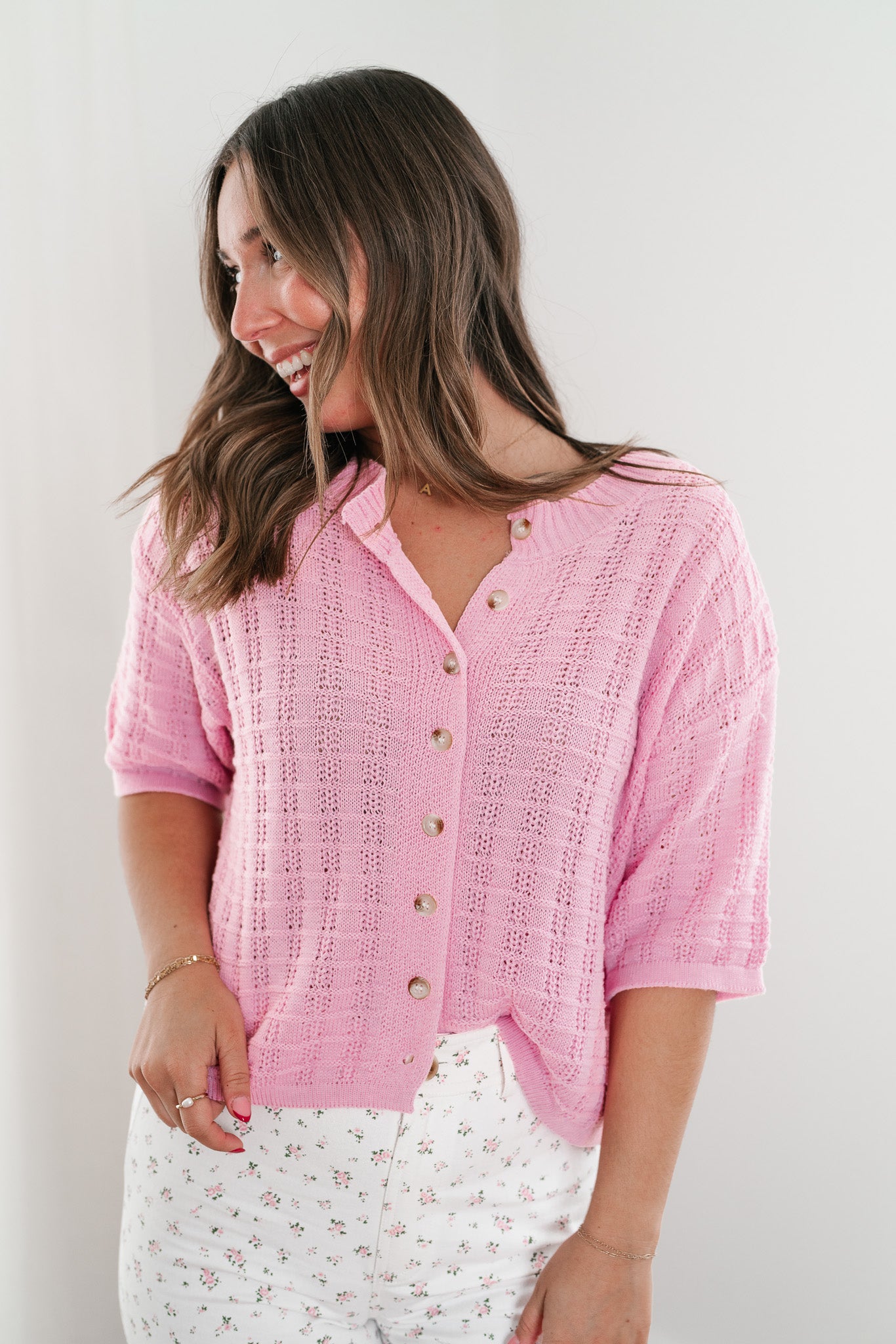 Blush Whimsy Crochet Top