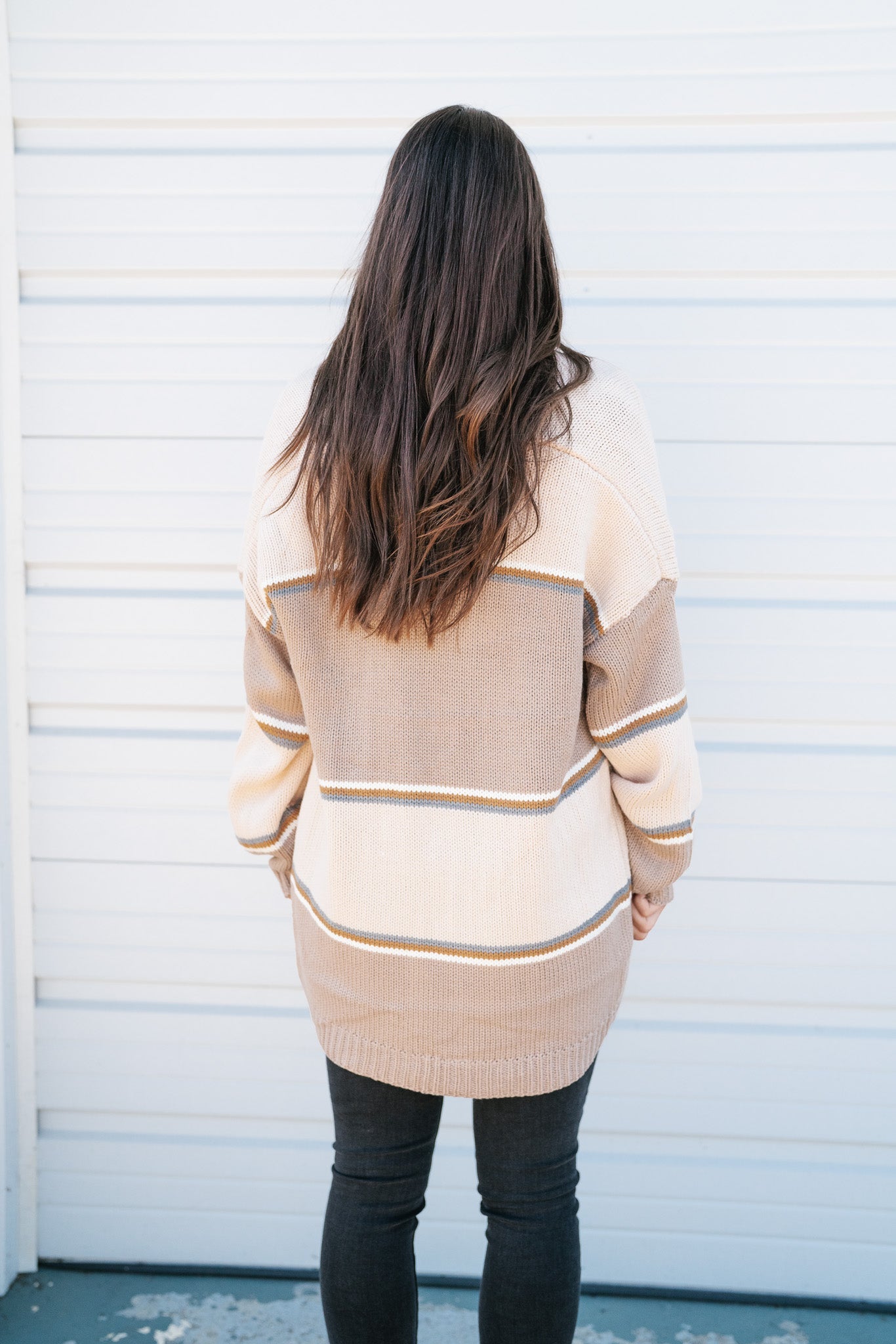 Evelyn Color Block Striped Cardigan