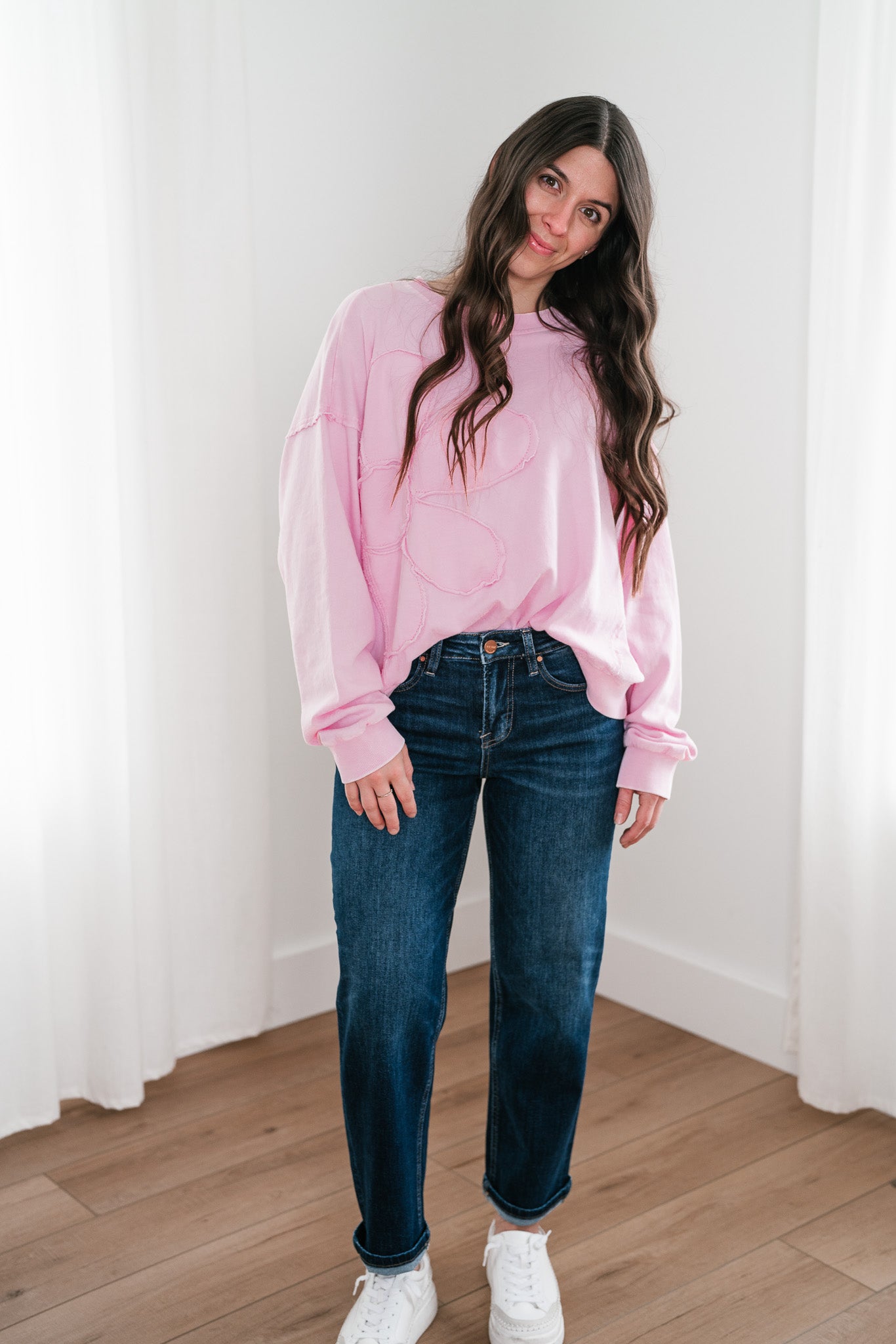 Rosy Horizon Crewneck Top