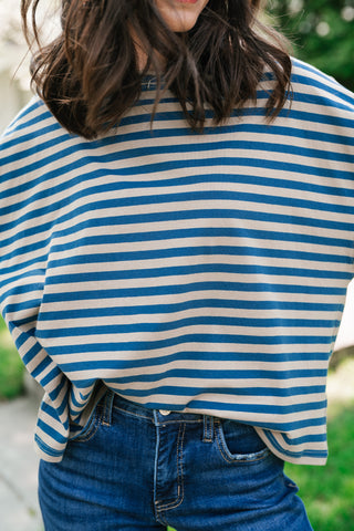 Early Start Striped Tee - Tan