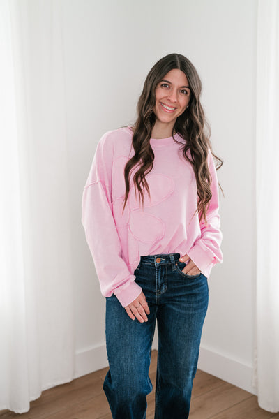 Rosy Horizon Crewneck Top