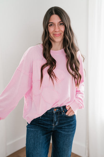 Rosy Horizon Crewneck Top