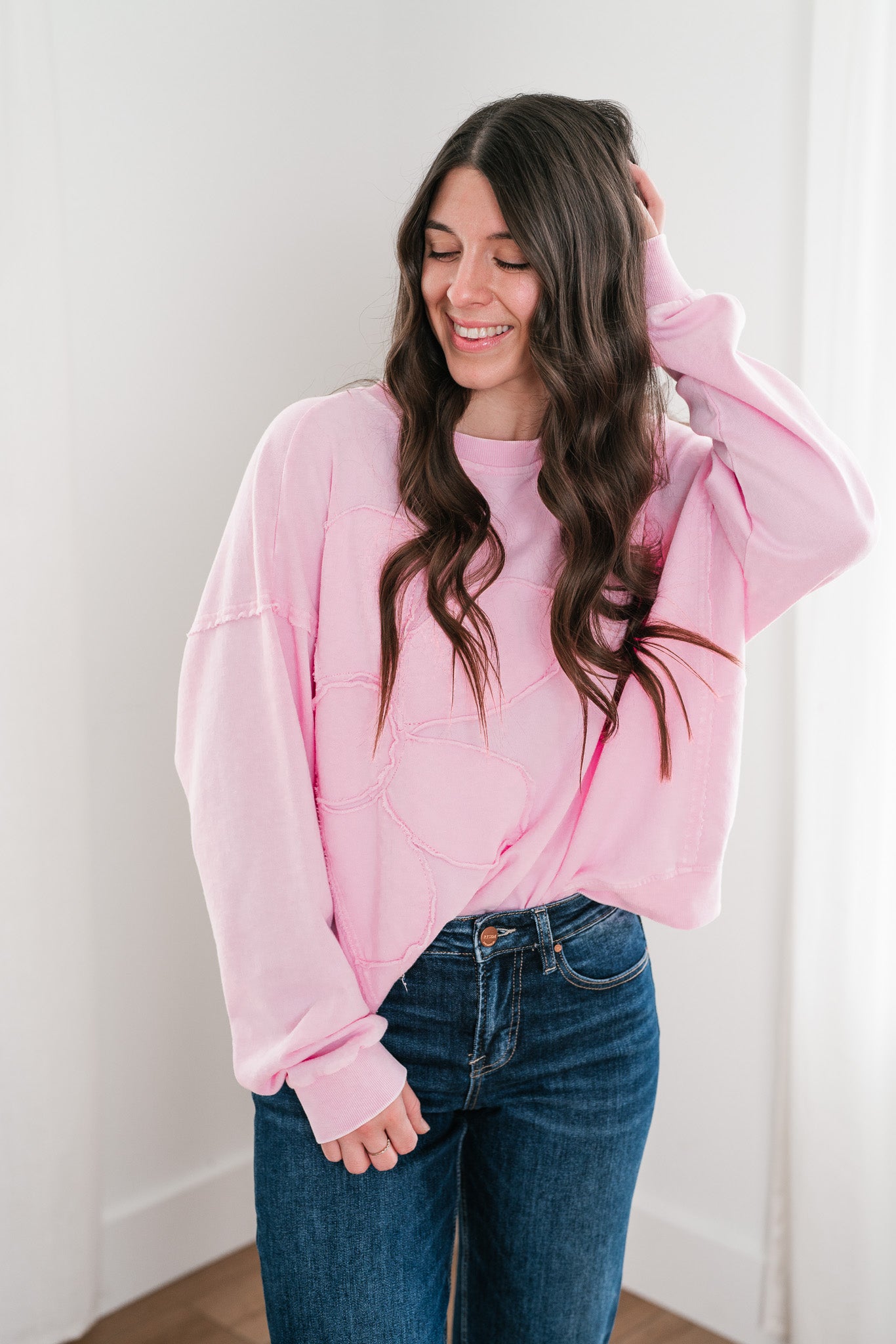 Rosy Horizon Crewneck Top