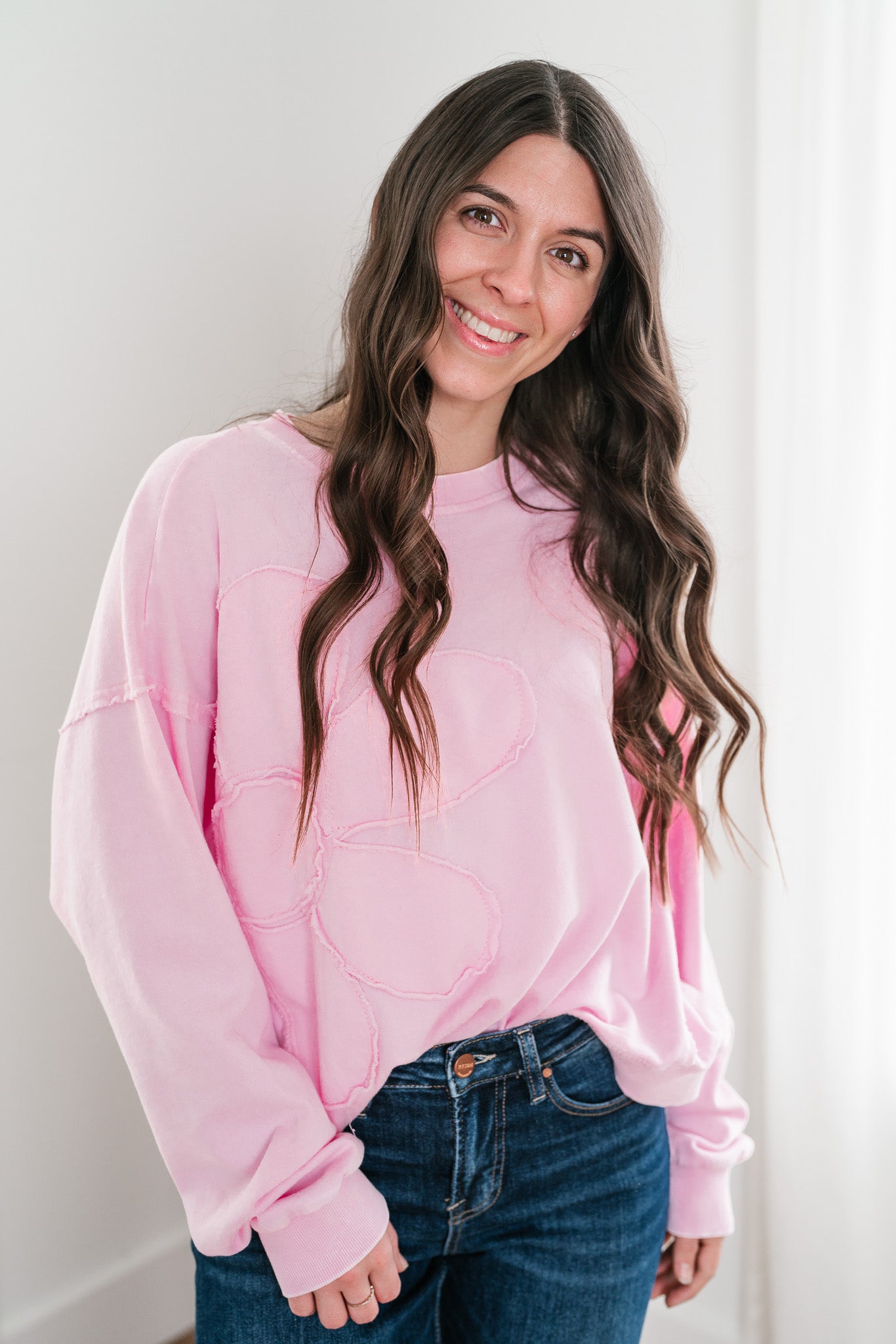 Rosy Horizon Crewneck Top