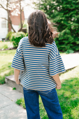 Early Start Striped Tee - Tan