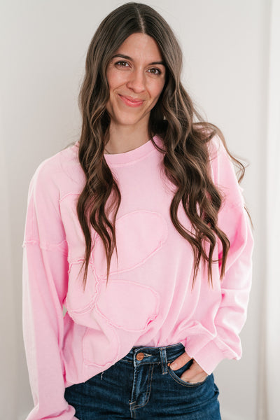 Rosy Horizon Crewneck Top