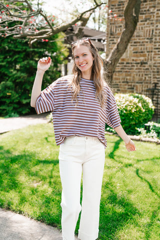Early Start Striped Tee - Violet
