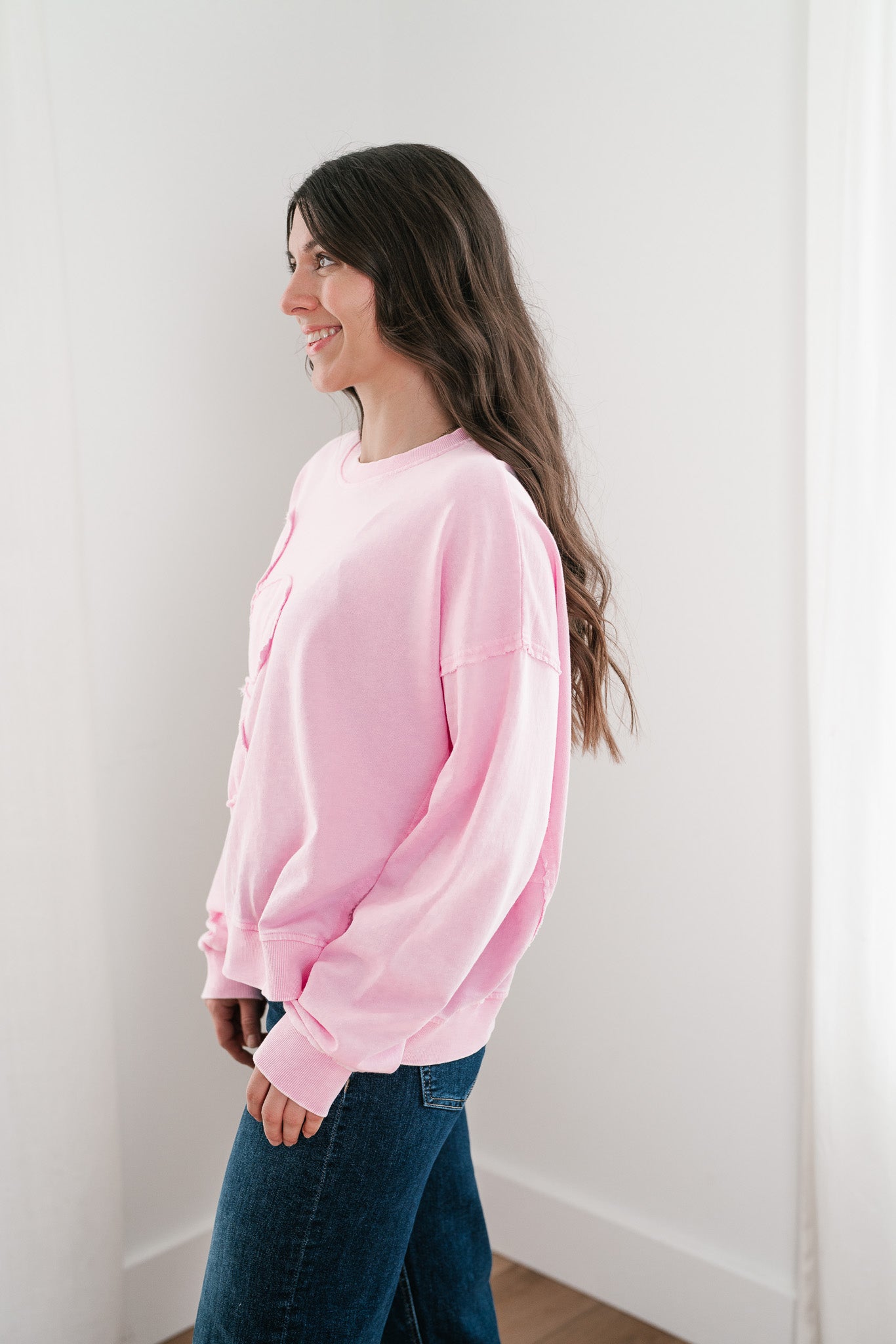 Rosy Horizon Crewneck Top