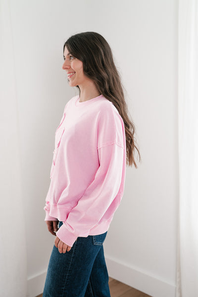 Rosy Horizon Crewneck Top