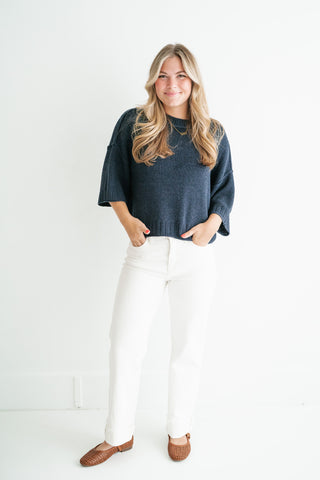 Stone Harbor Knit Sweater - Navy