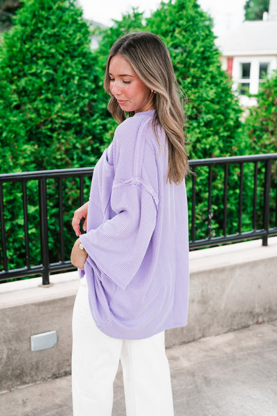Forever Ideal Ribbed Top - Lavender