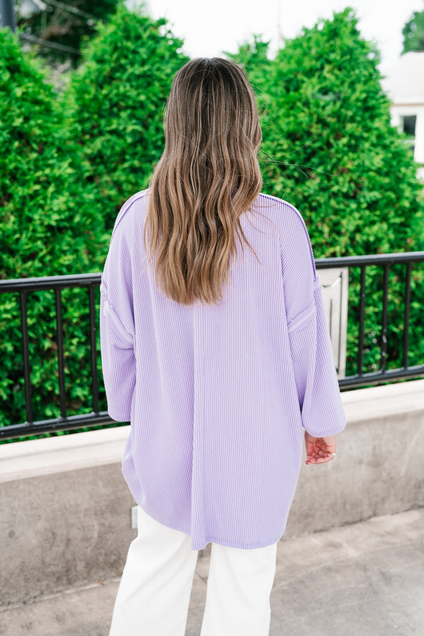 Forever Ideal Ribbed Top - Lavender