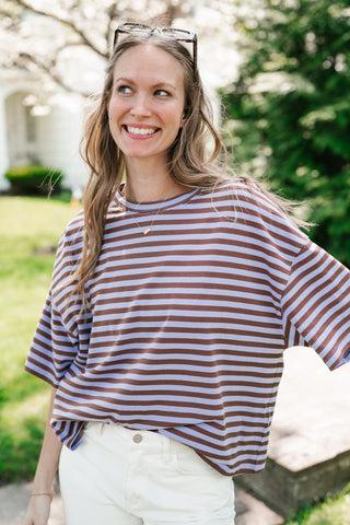Early Start Striped Tee - Violet