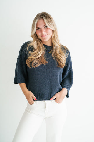 Stone Harbor Knit Sweater - Navy