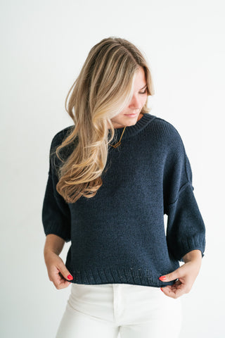 Stone Harbor Knit Sweater - Navy