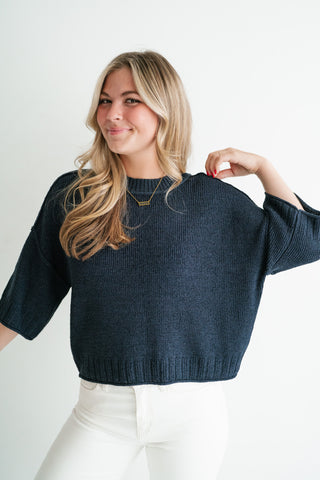 Stone Harbor Knit Sweater - Navy
