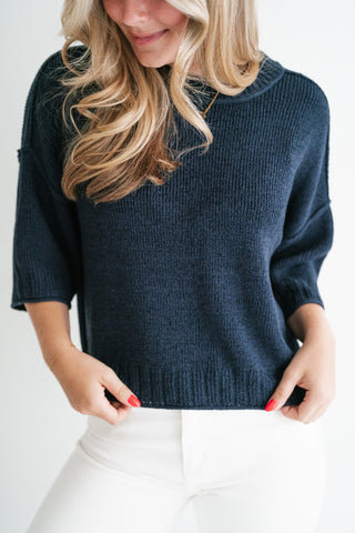 Stone Harbor Knit Sweater - Navy