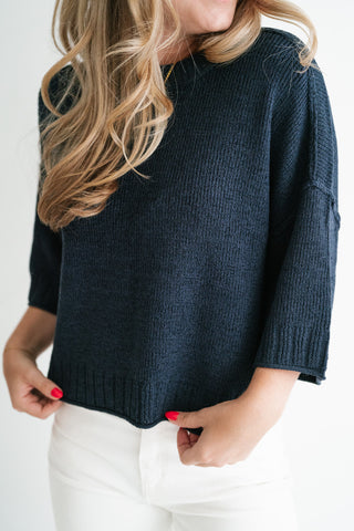 Stone Harbor Knit Sweater - Navy